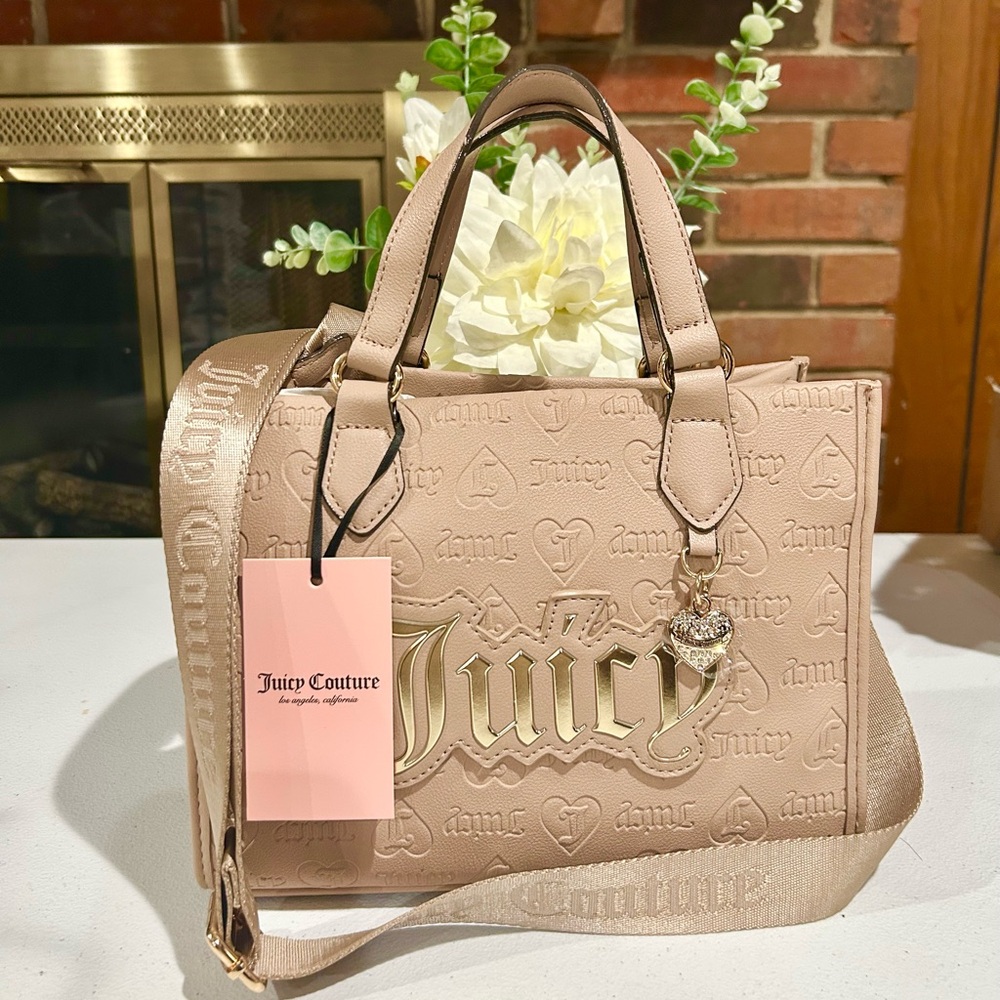 JUICY COUTURE CAFE UPGRADE U MINI TOTE CROSSBODY BAG - Approx 9.5L x 7.5H x 5.5W